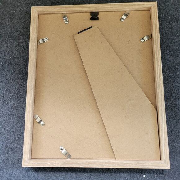 Watercolor Elephant Family Framed Canvas Wall Art ,First We Had Each Other Qu... - Picture 7 of 7